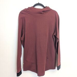 BYLT Drop Cut Pullover Hoodie Men's Long Sleeve Red Size Medium